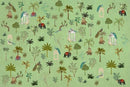 Lovely Green Themed Chinoiserie Wallpaper