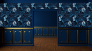 Luxurious Floral Pattern Cafe Wallpaper