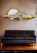 Wonderful Mountain With Moon Shining Metal Art Wall Décor