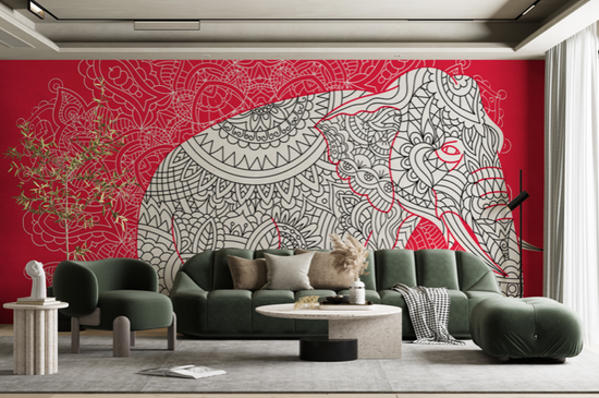 Mandala Yoga Room Ceiling Wallpaper – Myindianthings