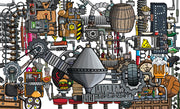 Machinery Tools Themed Bar Wallpaper