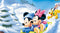 Mickey And Minie Snow ride Disney Wallpaper