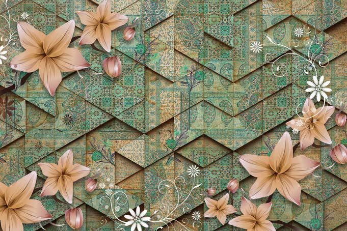 Wallpaper Patterns Modern Abstract Pattern Floral Wallpaper – Myindianthings