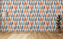 Modern Retro Style Geometric Wallpaper