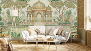 Mughal Empire Theme Indian Pattern Wallpaper