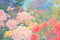 Multi-coloured Garden Scene Floral Wallpaper