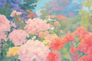 Multi-coloured Garden Scene Floral Wallpaper