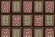 Multi Frames Pattern Wooden Wallpaper