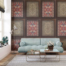 Multi Frames Pattern Wooden Wallpaper