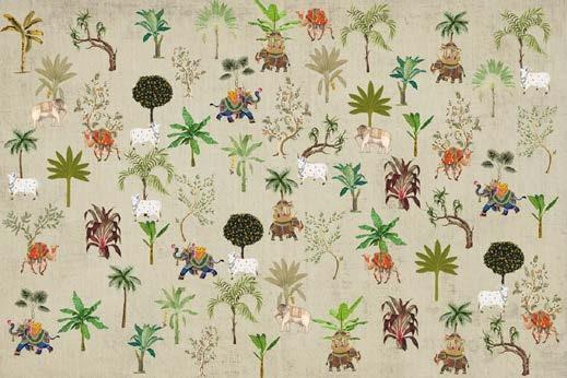 Multi Pattern Floral Wallpaper