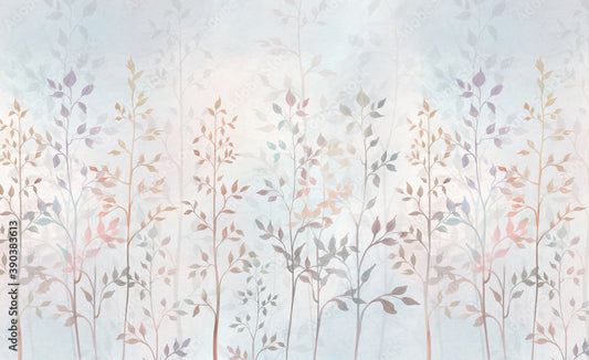 Multicolour Leafy Pattern Floral Wallpaper
