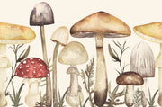 Mushroom Designed Boho Wallpaper