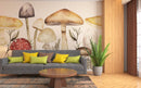 Mushroom Designed Boho Wallpaper