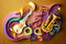 Musical Instruments Theme Wallpaper