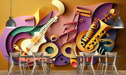 Musical Instruments Theme Wallpaper