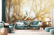 Nature Themed 3D Peacock Wallpaper