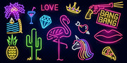 Neon Sign Collection Theme Bar Wallpaper