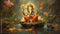 Oil Painting Themed Ganesh Ji Wallpaper