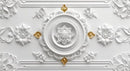 Ornate Baroque Floral Ceiling Wallpaper