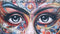 Painted Woman Face Bar Wallpaper