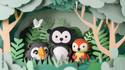 Paper Art Animal 3D Design Wallpaper
