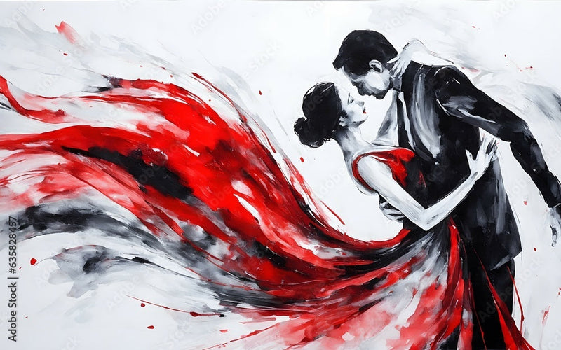 Passionate Couple Dancing Wallpaper