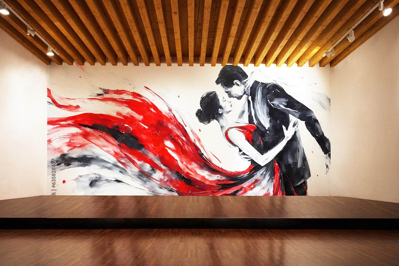 Passionate Couple Dancing Wallpaper