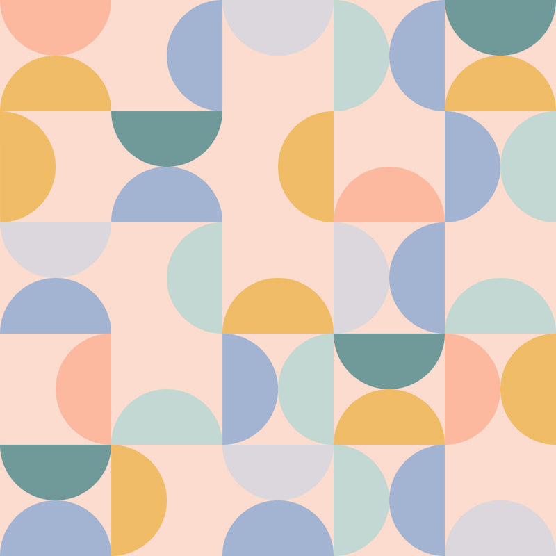 Pastel Elegance Abstract Pattern Geometric Wallpaper