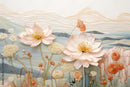 Pastel Flower Painting Floral Wallpaper