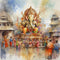 People Praying Themed Ganesh Ji Wallpaper