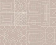 Pink Chinese Style Geometric Wallpaper