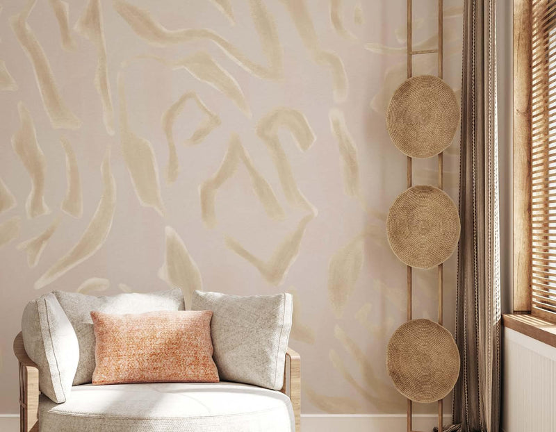 Plaster Textured Abstract Wallpaper