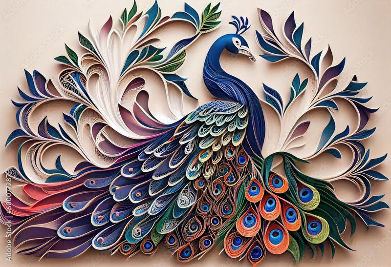 Pretty 3D Peacock Wallpaper