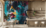 Pretty Girl Face Drawn Bar Wallpaper
