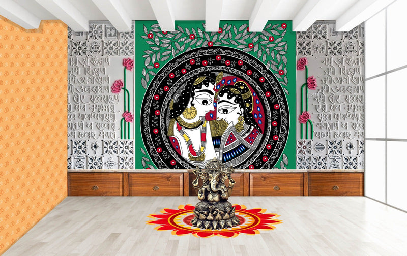 Radha Krishna Traditional Wallpaper