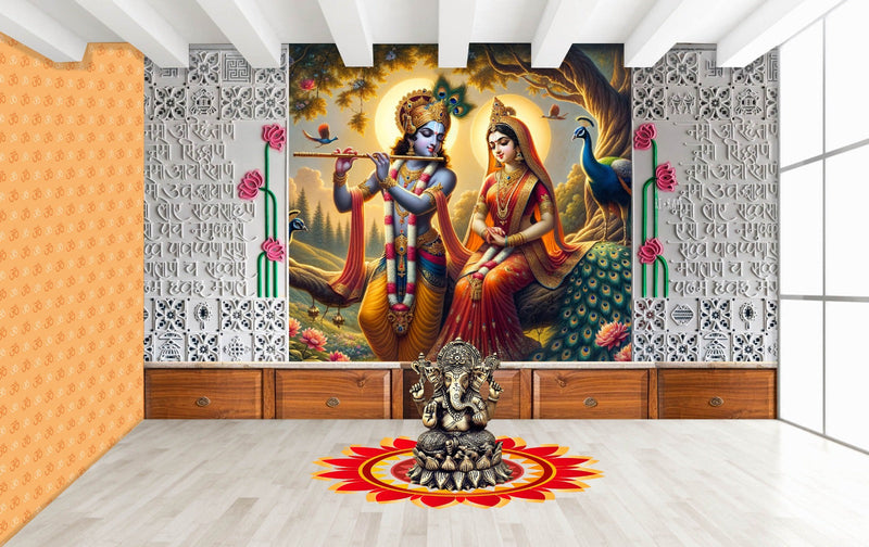 Radha and Krishna Eternal Love Wallpaper