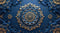 Realistic Golden And Blue Mandala Art Ceiling Wallpaper