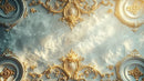 Royal Golden Design Ceiling Wallpaper