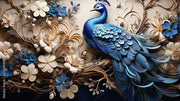 Royal Look 3D Peacock Wallpaper