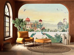 Royal Rajasthani Mughal Garden Indian Pattern Wallpaper
