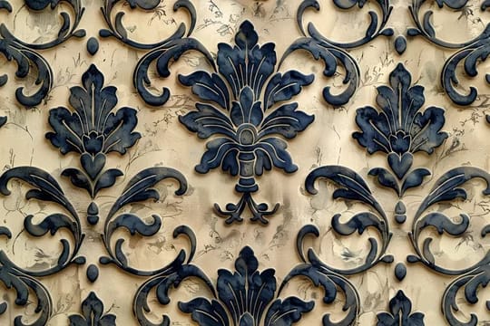 Seamless Vintage Damask Pattern Ceiling Wallpaper