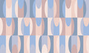 Semi Curved Abstract Pattern Geometric Wallpaper