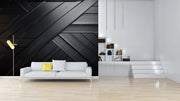Solid Black Wooden Wallpaper