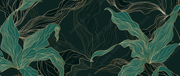 Solid Green Alluring Tropical Wallpaper