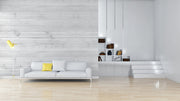 Solid White Wooden Wallpaper
