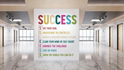 Success Rules Textured Office Wallpaper