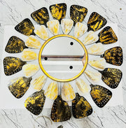 Floral large mirror metal art