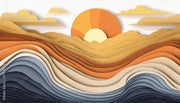 Sunshine Vibes Wooden Wallpaper