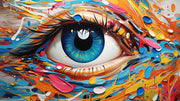 Super Attractive Eye Painting Bar Wallpaper