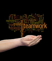 Team Management Vision Textured Office Wallpaper
